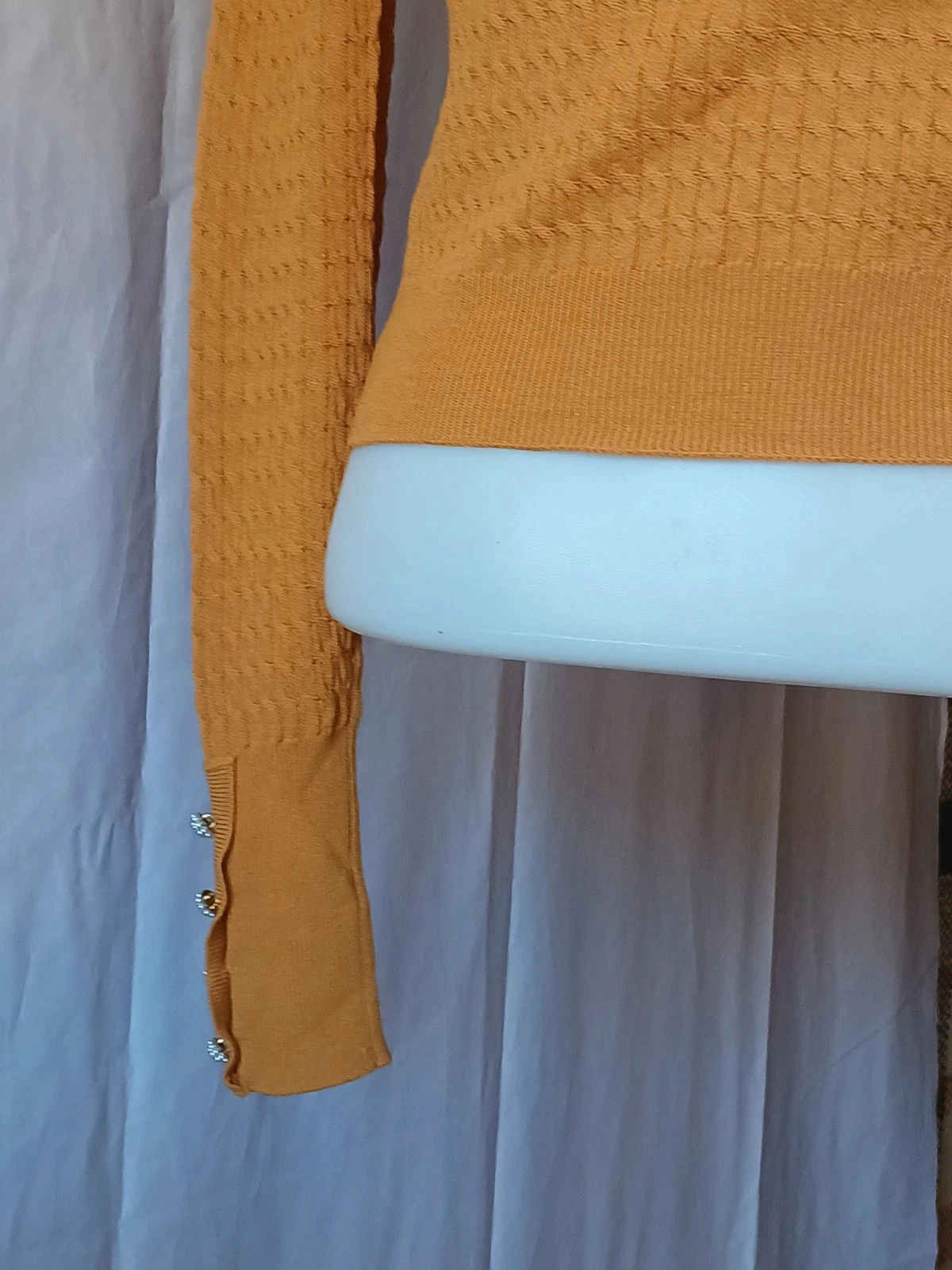 Suéter pequeno ocre mostarda Zara tamanho L – photo 11